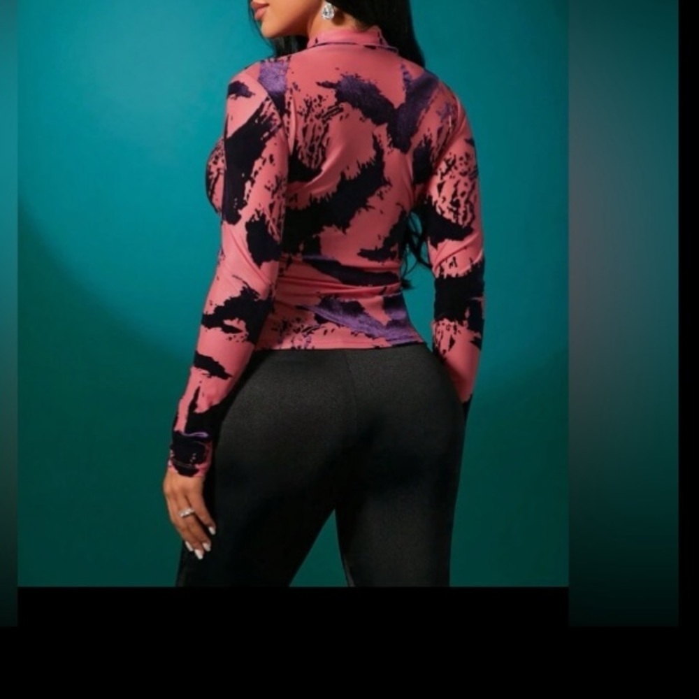 SHEIN SXY Sexy Nightclub Women'S Gorgeous Velvet Mesh Brushstroke size XS - Picture 6 of 12